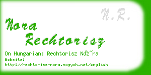 nora rechtorisz business card